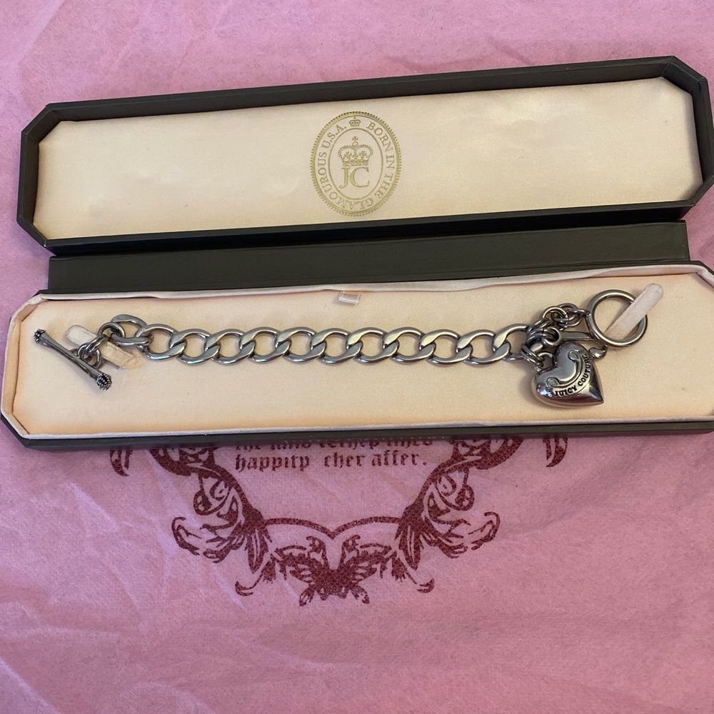 Juicy couture silver bracelet with box